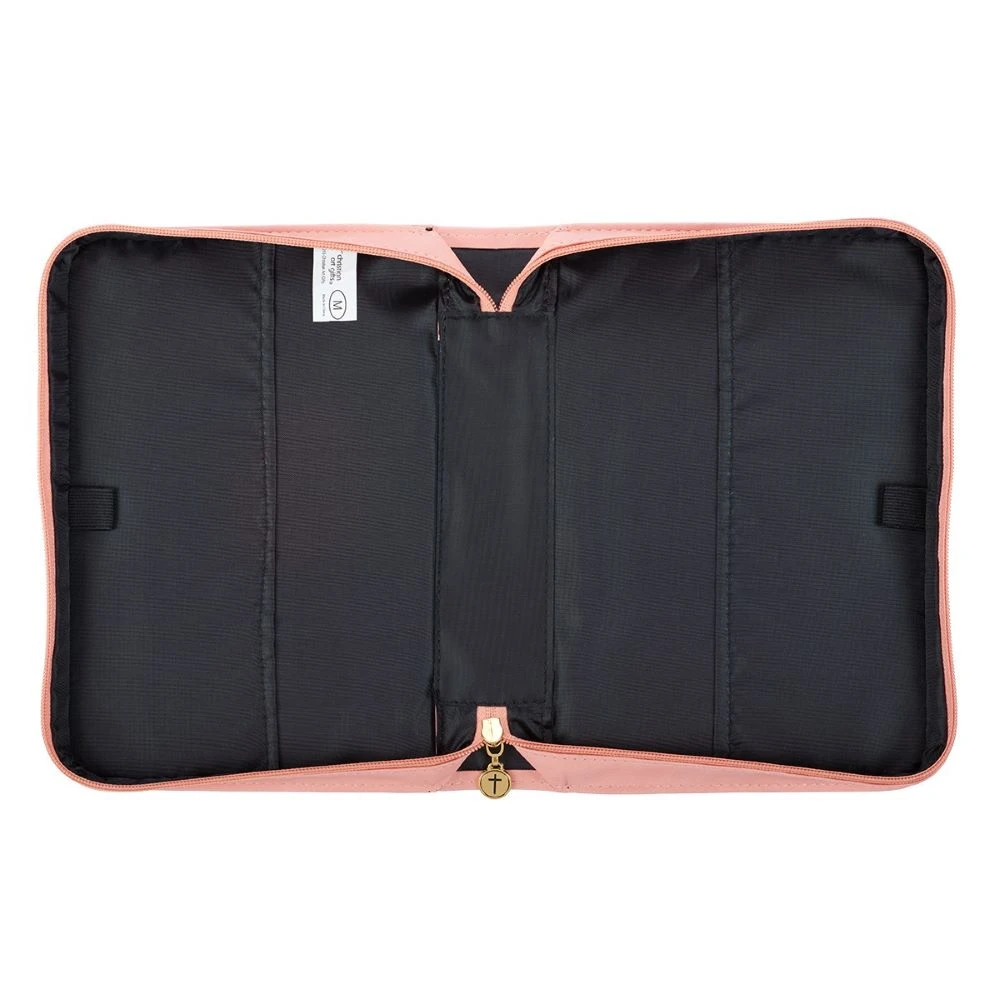 BC: He Works All Things For Good Peach Floral Faux Leather Medium 5 BC: He Works All Things For Good Peach Floral Faux Leather Medium - Image 3