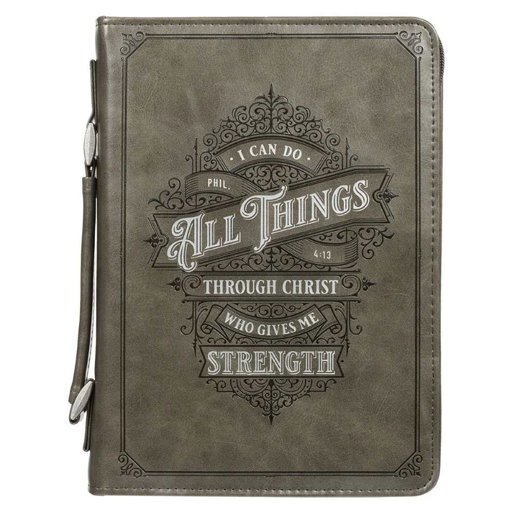 BC: All Things Filigree Gray Faux Leather Large 3 BC: All Things Filigree Gray Faux Leather Large