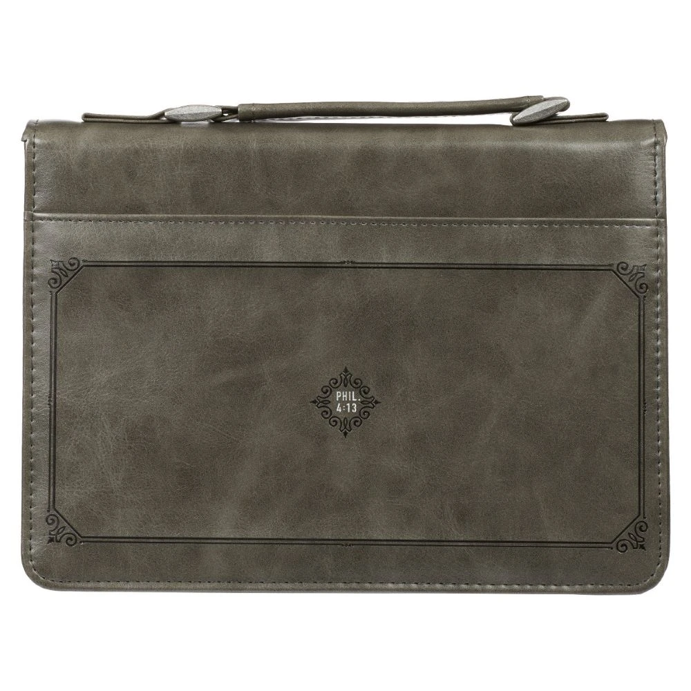 BC: All Things Filigree Gray Faux Leather Large 4 BC: All Things Filigree Gray Faux Leather Large - Image 2