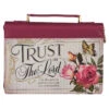 BC: Trust In The LORD Floral Pomegranate Red Faux Leather Medium -Books Shop 124 0324 0