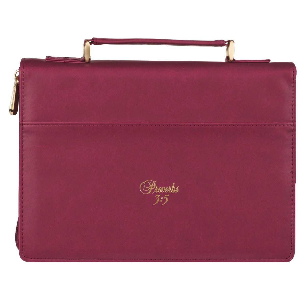 BC: Trust In The LORD Floral Pomegranate Red Faux Leather Medium 4 BC: Trust In The LORD Floral Pomegranate Red Faux Leather Medium - Image 2