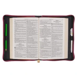 BC: Trust In The LORD Floral Pomegranate Red Faux Leather Medium 8 BC: Trust In The LORD Floral Pomegranate Red Faux Leather Medium -Books Shop 124 0324 2