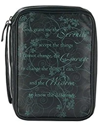BC: Serenity Prayer Leather Like Vinyl Green Medium