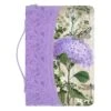 BC: Faith Hope Love Purple Hydrangea Floral Faux Leather Large -Books Shop 124 1551 0