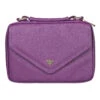 BC: Purple Faux Leather Fashion W/Decorative Flap Large & Metal Heart Badge -Books Shop 124 1585 0