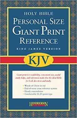 KJV Personal Size Giant Print Reference Bible Bonded Leather Black
