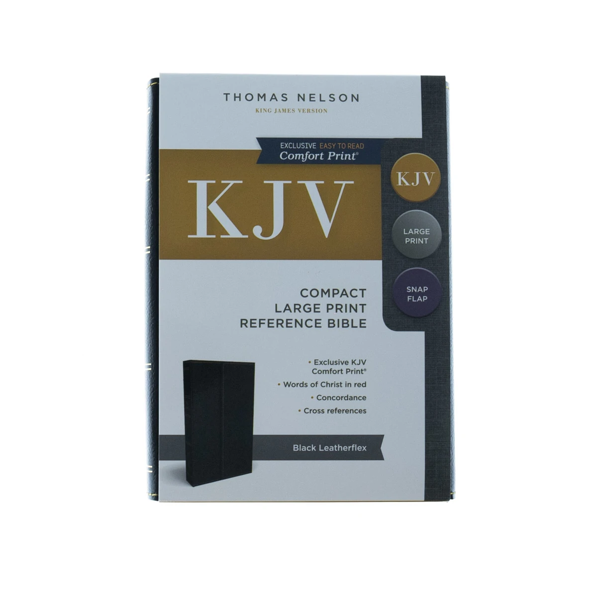KJV, Reference Bible, Compact, Large Print, Snapflap Black 4 KJV, Reference Bible, Compact, Large Print, Snapflap Black - Image 2