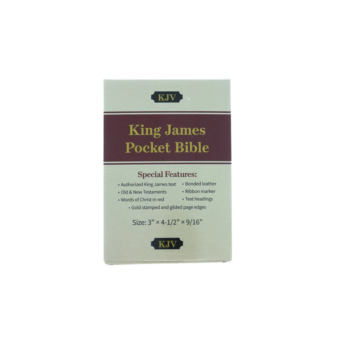 KJV Pocket Bible Bonded Black Leather 3 X 4.5″ 4 KJV Pocket Bible Bonded Black Leather 3 X 4.5″ - Image 2