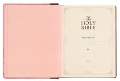 KJV Notetaking Bible Twotone Pink/Brown Floral Faux Leathe -Books Shop 206 0841 3