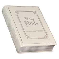 KJV White Faux Leather King James Version Family Bible -Books Shop 206 0993 2