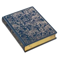 KJV Study Bible, Navy Blue Floral Faux Leather – Note-taking Bible -Books Shop 206 1009 2