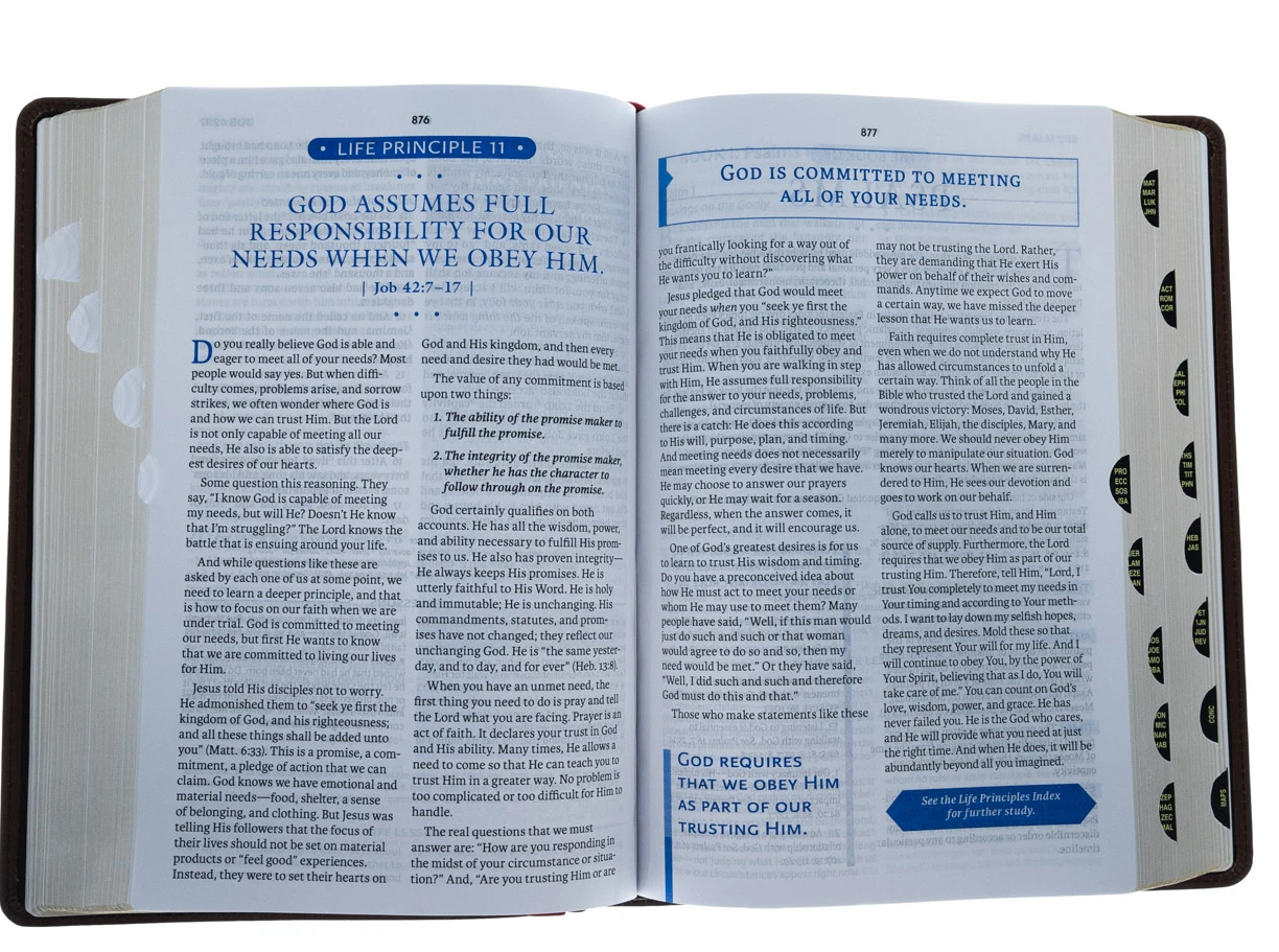 KJV, Charles F. Stanley Life Principles Bible, 2nd Edition, Genuine 6 KJV, Charles F. Stanley Life Principles Bible, 2nd Edition, Genuine - Image 4