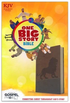KJV One Big Story Bible, Brown Lion Leathertouch -One Big Story -Books Shop 206 2090 0