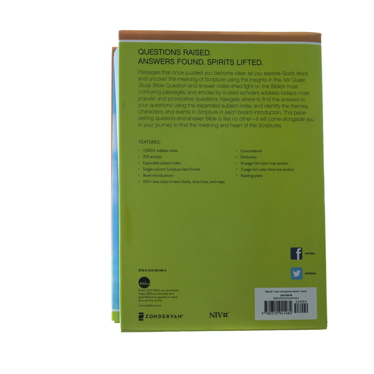 NIV Quest Study Bible Hardcover -Blue Sky & Cloud 6 NIV Quest Study Bible Hardcover -Blue Sky & Cloud - Image 4