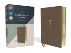 NIV Larger Print Leathersoft Compact Brown Bible -Books Shop 210 0610 1