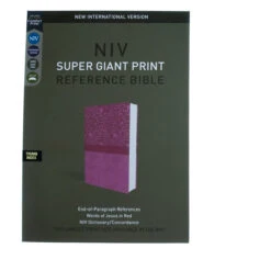 NIV Super Giant Print Reference Bible, Leathersoft, Pink -Books Shop 210 0615 1