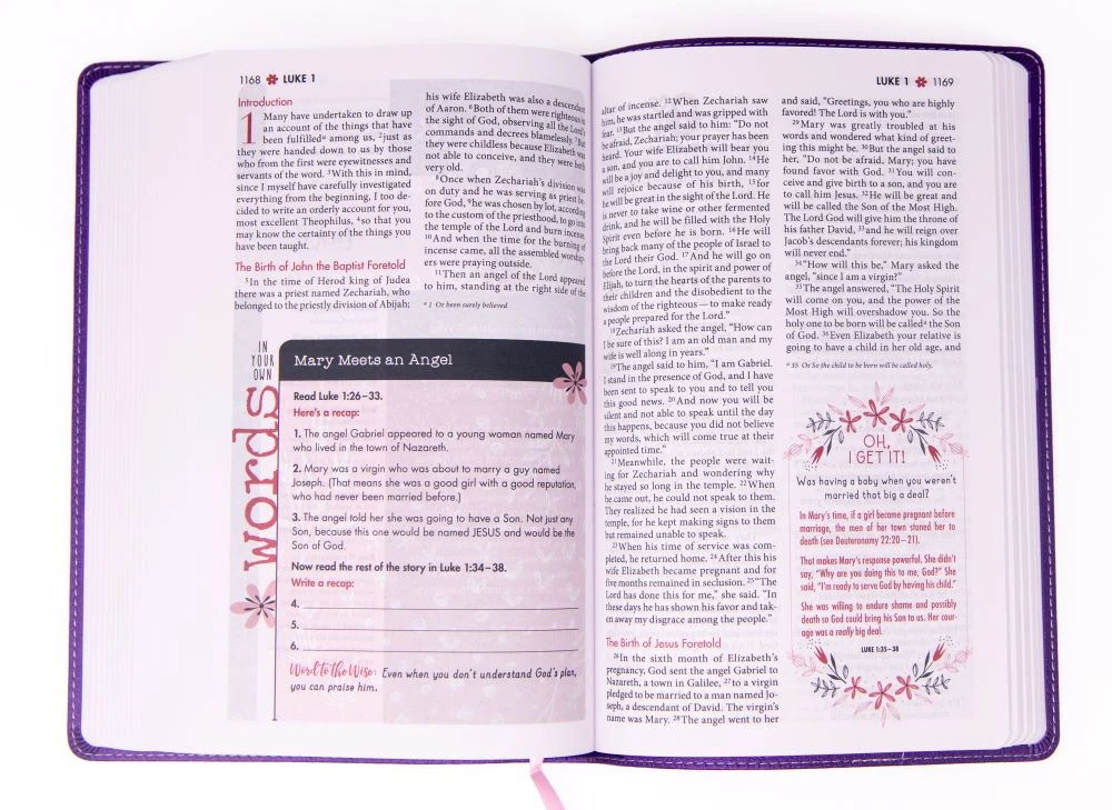 NIV Ultimate Bible For Girls, Faithgirlz Edition, Purple 5 NIV Ultimate Bible For Girls, Faithgirlz Edition, Purple - Image 3