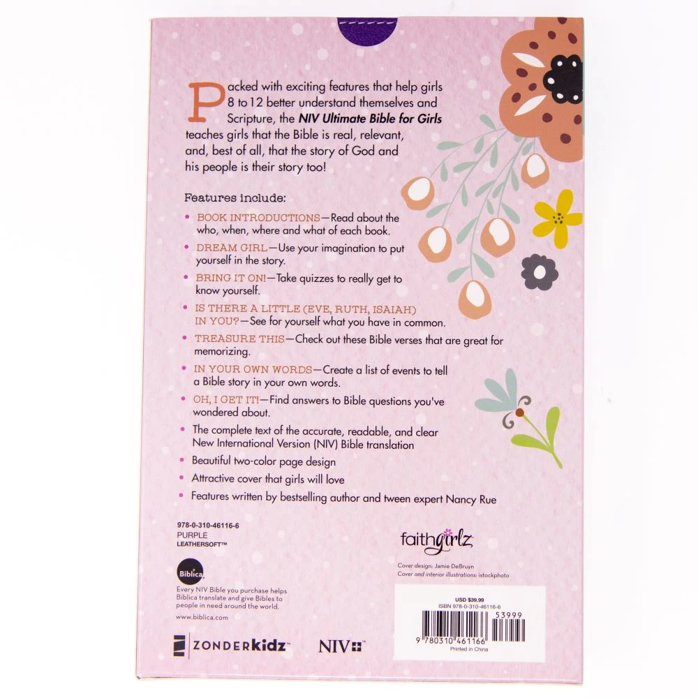 NIV Ultimate Bible For Girls, Faithgirlz Edition, Purple 6 NIV Ultimate Bible For Girls, Faithgirlz Edition, Purple - Image 4