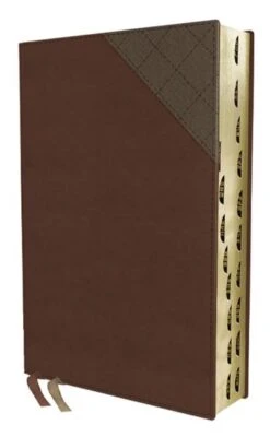 NIV Thinline Bible Leathersoft – Brown Thumb Indexed