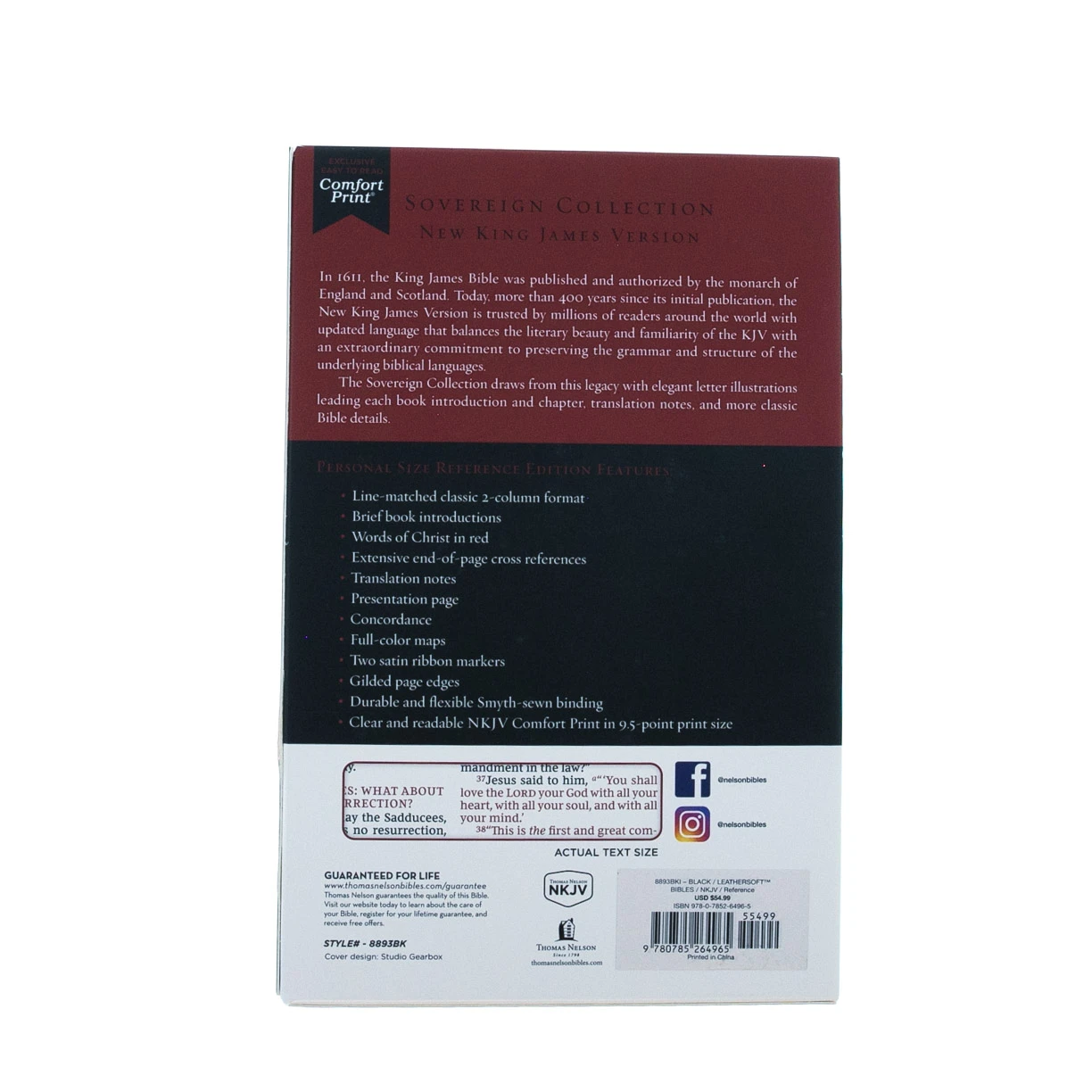 NKJV Personal Size Reference Bible – Black – Sovereign Collection 3 NKJV Personal Size Reference Bible – Black – Sovereign Collection