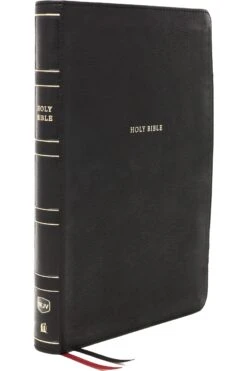 NKJV Thinline Reference Bible, Large Print, Black Leathersoft