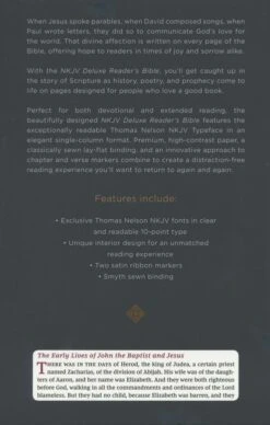 NKJV Deluxe Reader’s Bible, Imitation Leather, Black -Books Shop 211 0251 3