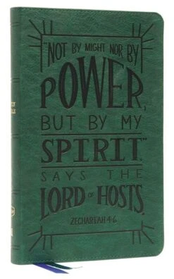 NKJV Thinline Youth Edition, Verse Art Cover Collection, Leathersoft, Green
