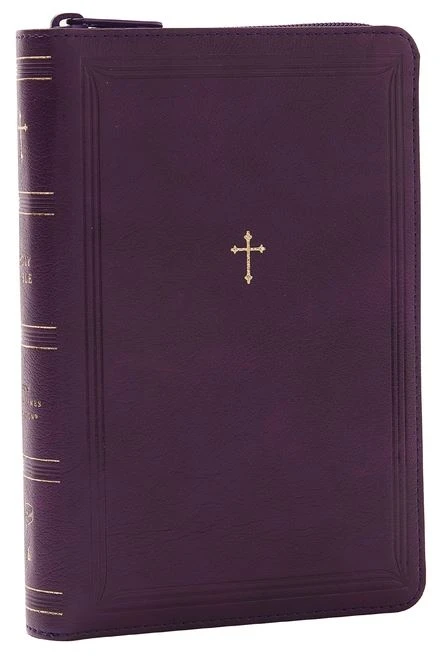 NKJV Compact Paragraph-Style Bible Purple Leathersoft With Zipper 3 NKJV Compact Paragraph-Style Bible Purple Leathersoft With Zipper