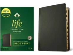 NLT Life Application Study Bible, Third Edition, Large Print Black Leather