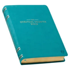NLT Teal Faux Leather Spiritual Growth Bible -Books Shop 212 0208 2