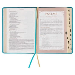 NLT Teal Faux Leather Spiritual Growth Bible -Books Shop 212 0208 5