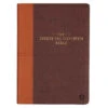 NLT Two-tone Espresso And Toffee Brown Faux Leather Spiritual Growth Bible -Books Shop 212 0209 0 1