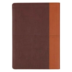 NLT Two-tone Espresso And Toffee Brown Faux Leather Spiritual Growth Bible -Books Shop 212 0209 1 2