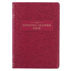 NLT Berry Faux Leather Spiritual Growth Bible