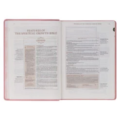 NLT Pink Faux Leather Spiritual Growth Bible -Books Shop 212 0212 4 1