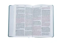 NLT Personal Size Giant Print Bible LeatherLike, Floral Frame Teal -Books Shop 212 1165 4 1
