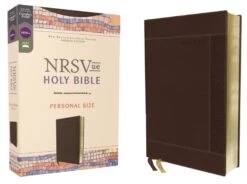 NRSVUE Holy Bible, Personal Size, Leathersoft, Brown, Comfort Print
