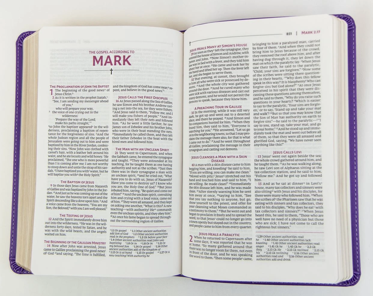 NRSVUE Holy Bible, Personal Size, Leathersoft, Purple, Comfort Print 5 NRSVUE Holy Bible, Personal Size, Leathersoft, Purple, Comfort Print - Image 3